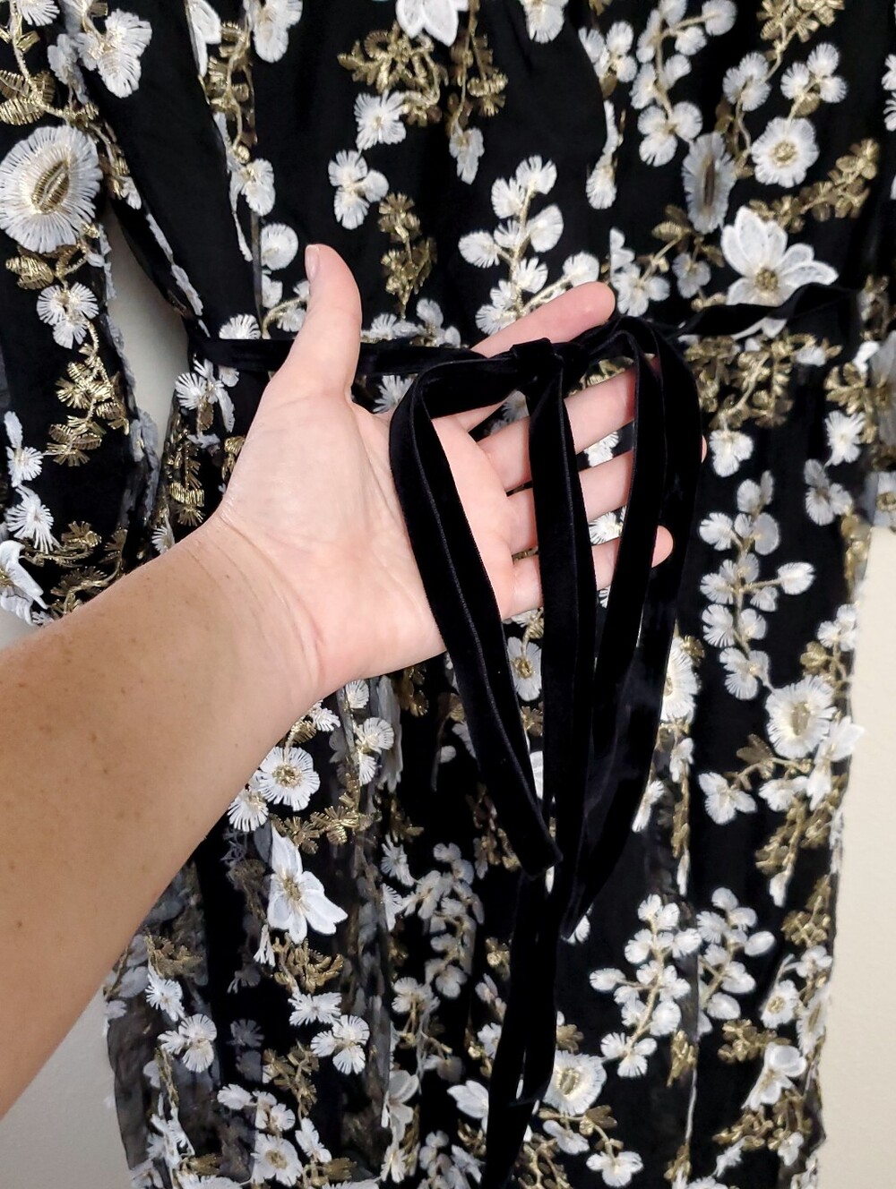 JESSAKAE Black Holly Plus Floral Midi Dress Sz 3X - Picture 5 of 11